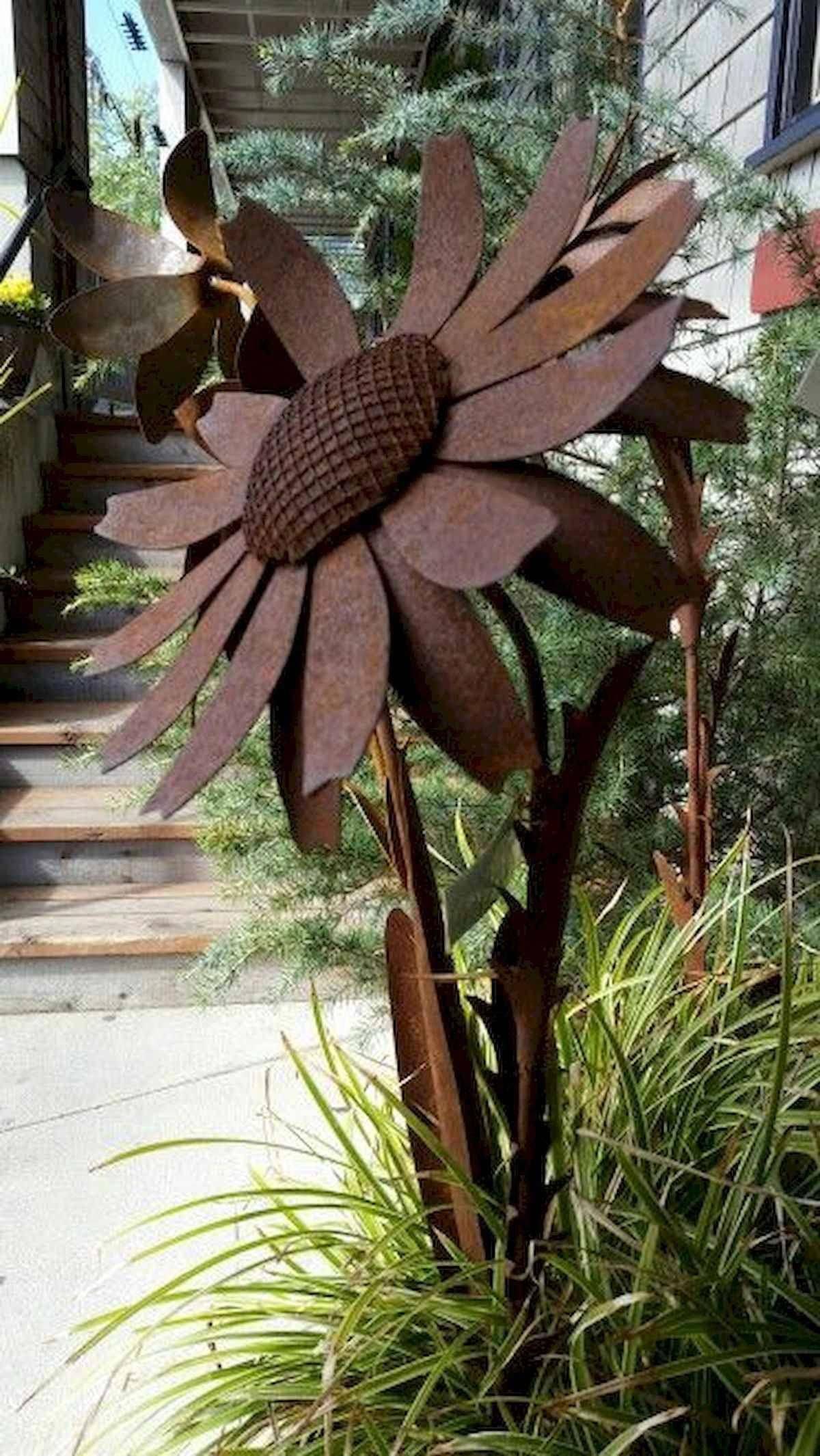 Repurposed Metal Rooster Yard Art Garden Art