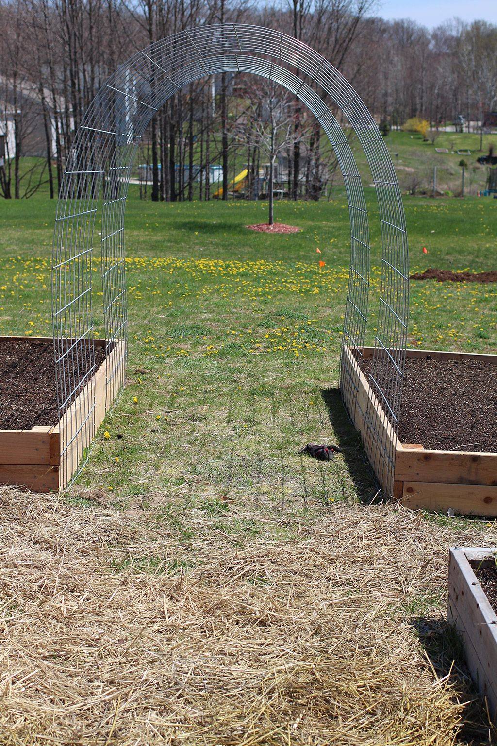 Raised Bed Garden Arch Trellis
