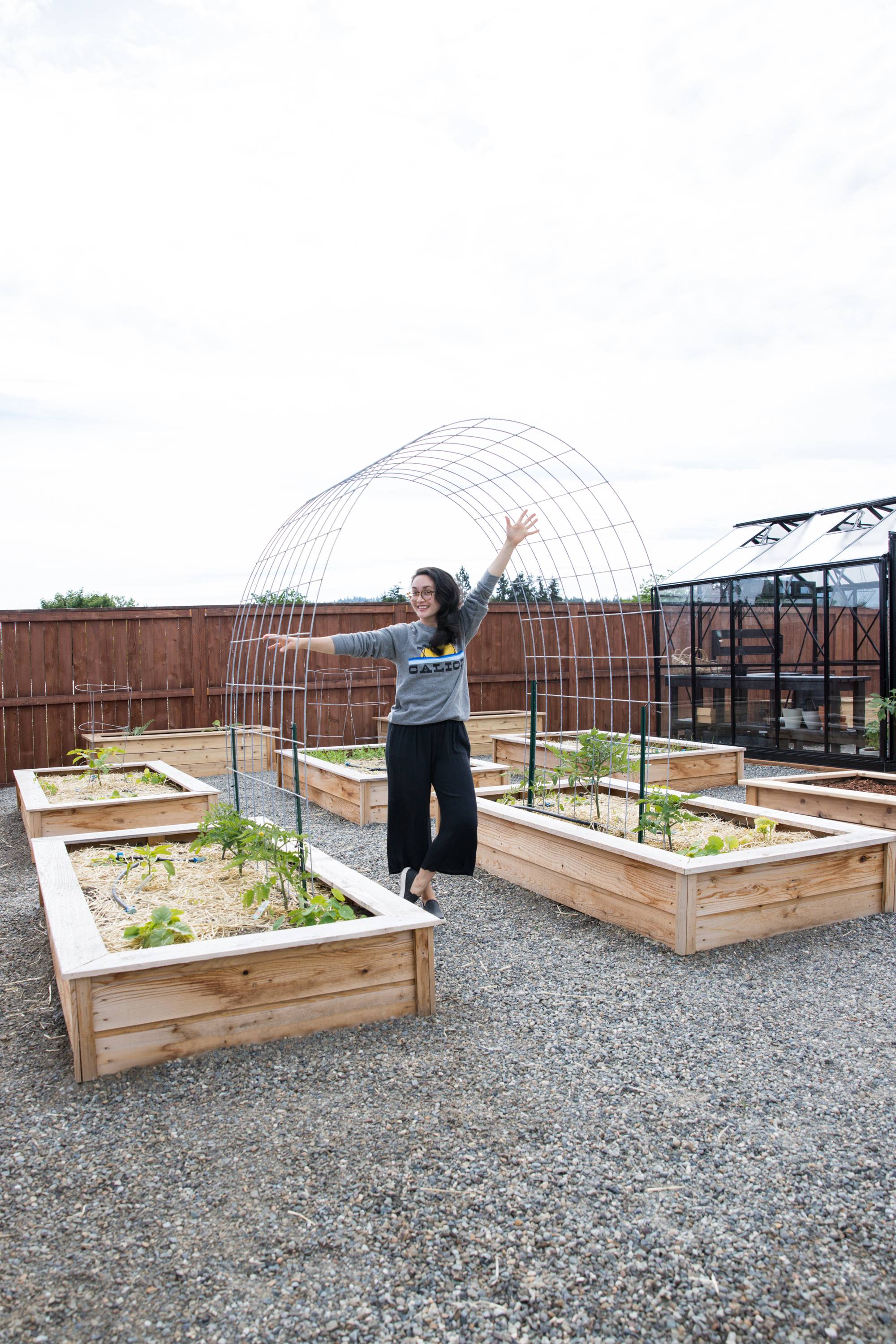 Raised Bed Garden Arch Trellis
