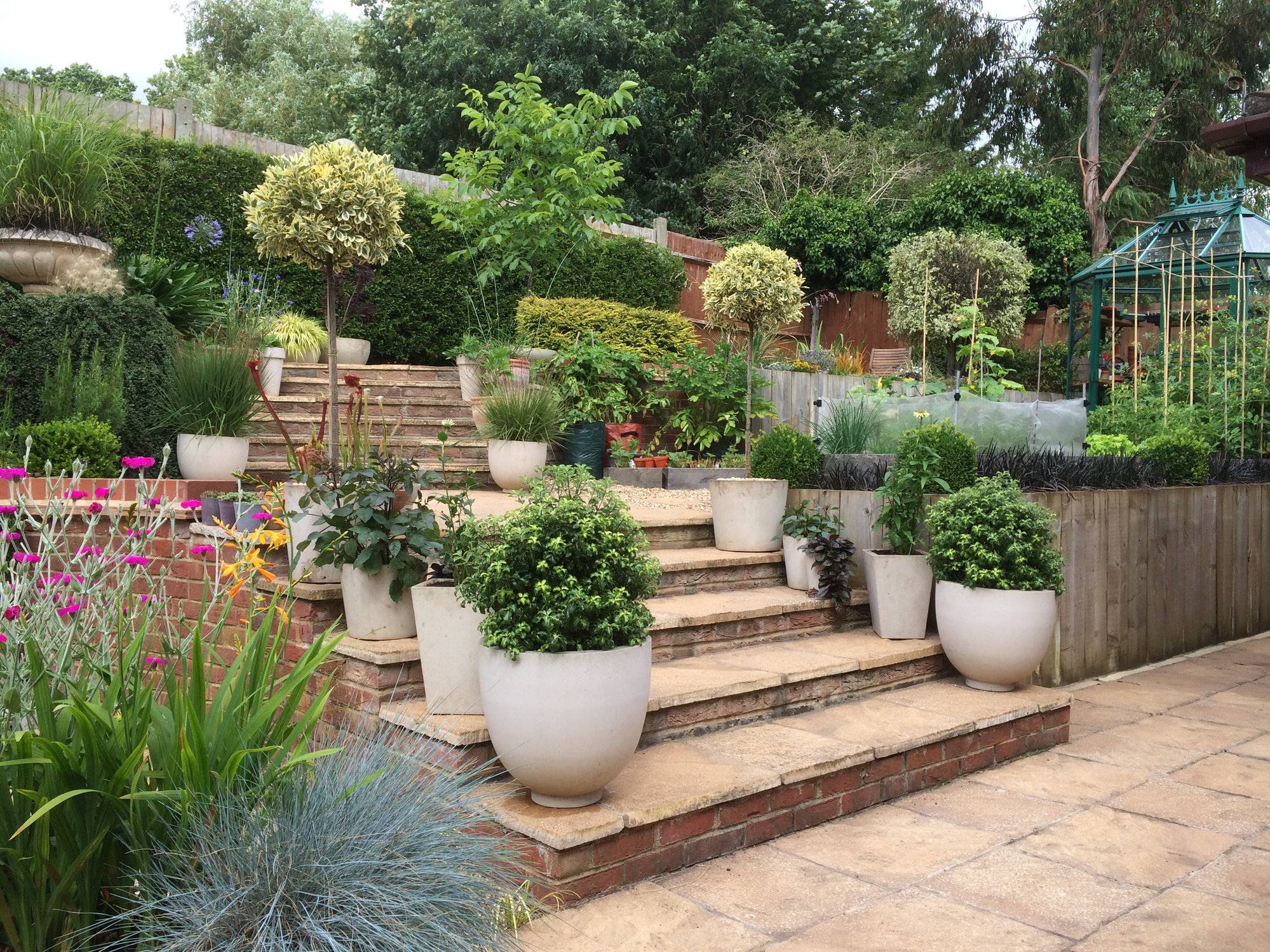 An Outdoor Tiered Planter Tiered Planter