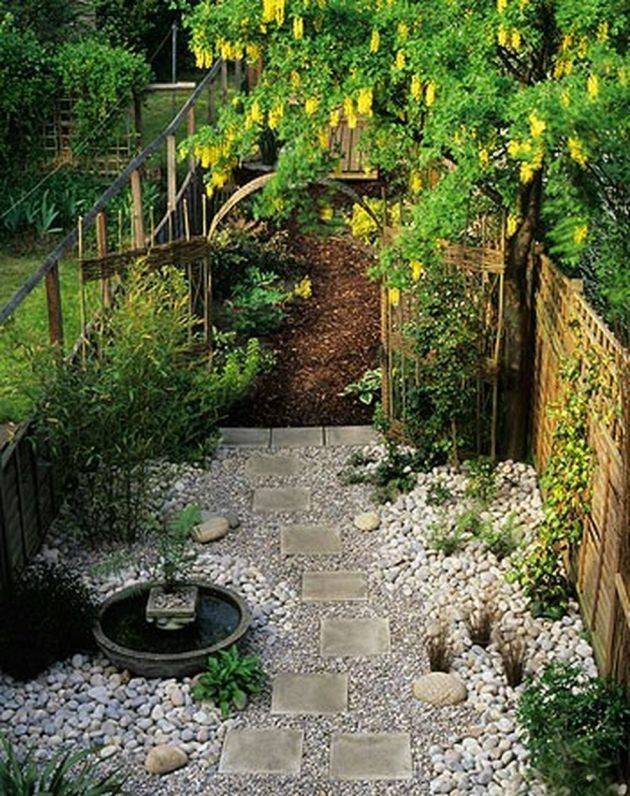 Small Gardens Ideas Narrow Garden Space Townhouse Cute Homes