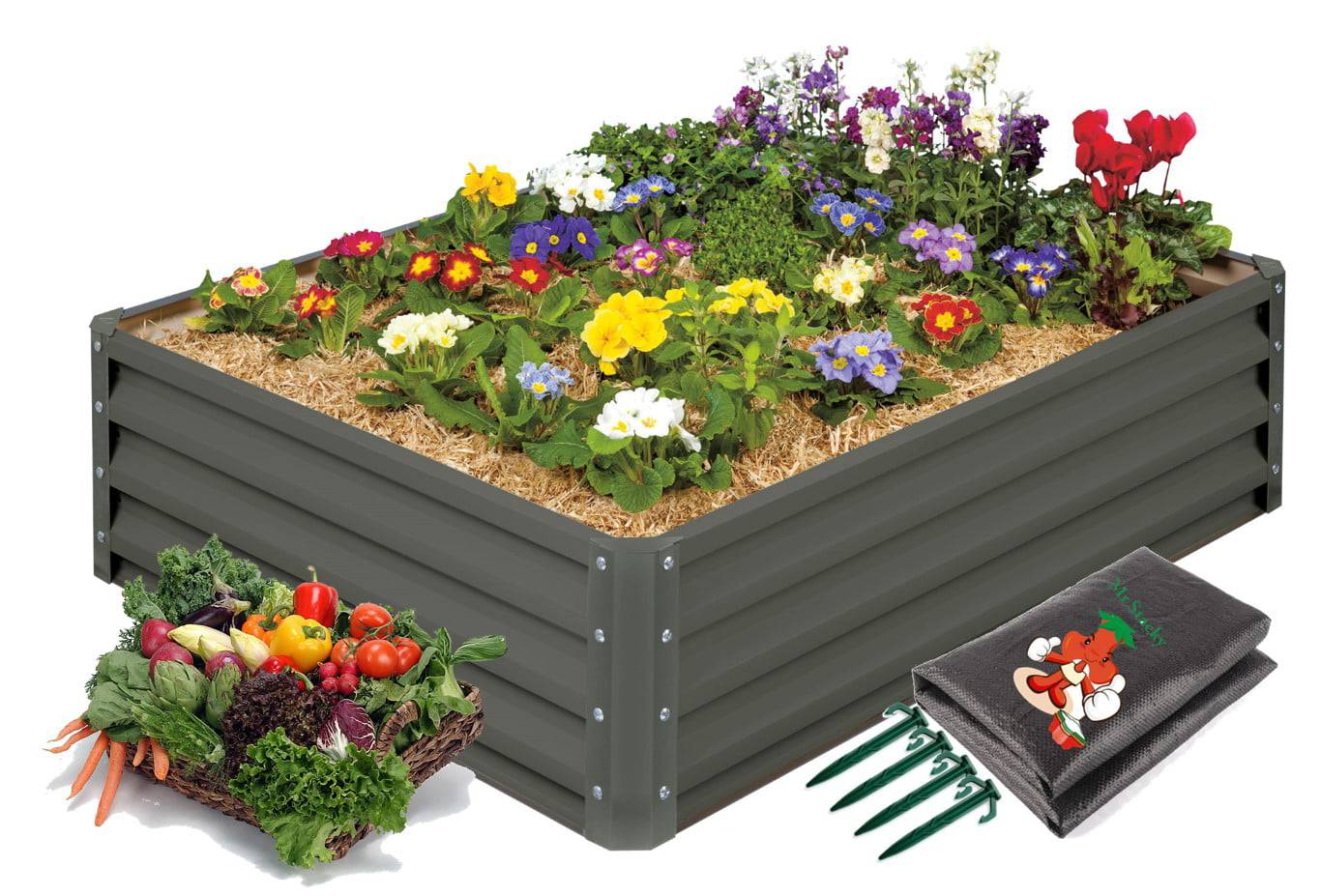 Tier Wooden Raised Elevated Garden Bed Planter Box Kit Flower