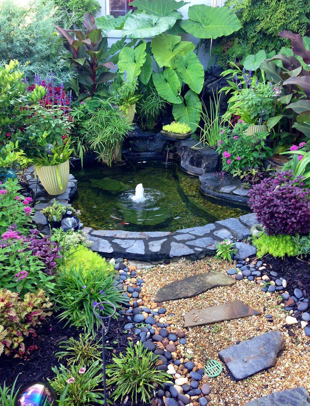 Small Patio Pond Tiny Very Garden Ideas Medium Front Yard Landscaping