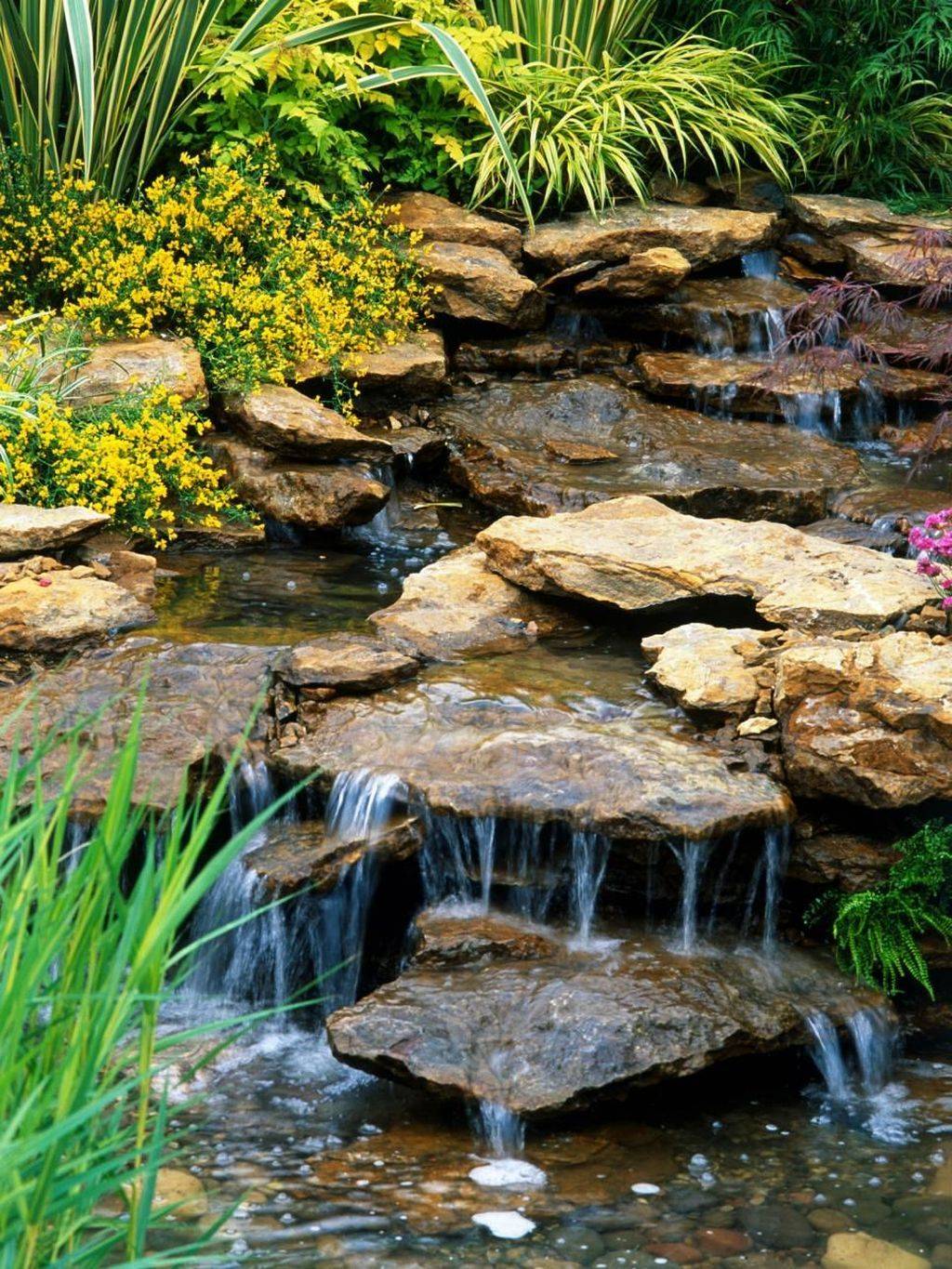 Diy Garden Pond Waterfall Ideas Waterfalls Backyard