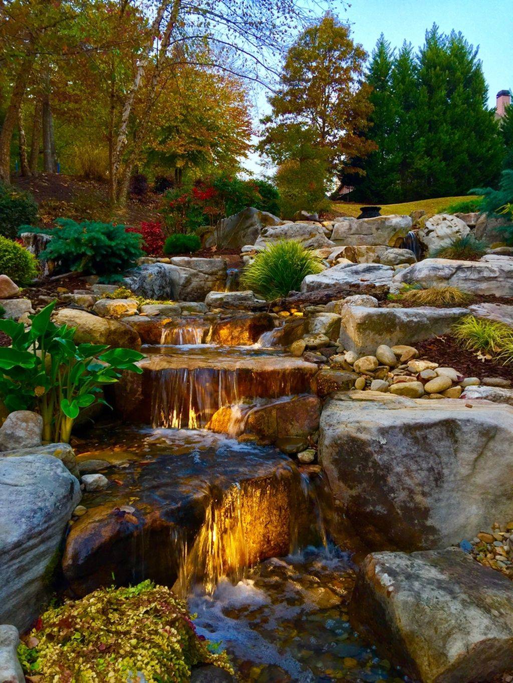 Cool Awesome Small Waterfall Pond Landscaping Ideas Backyard