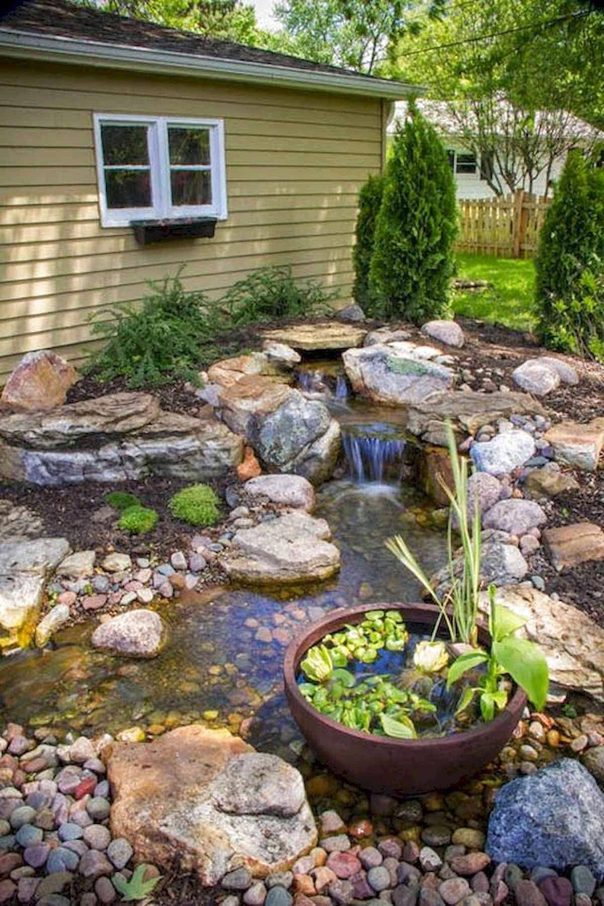 Amazing Backyard Waterfall And Pond Landscaping Ideas
