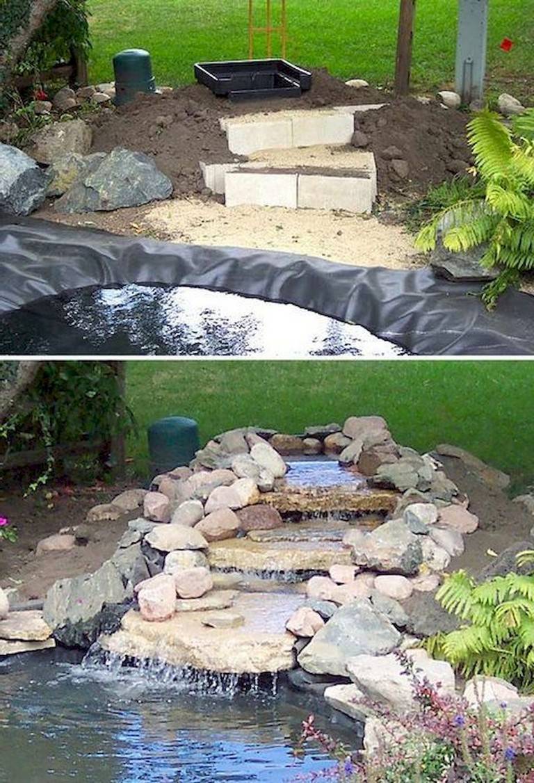 Lovely Backyard Waterfall And Pond Landscaping Ideas Page