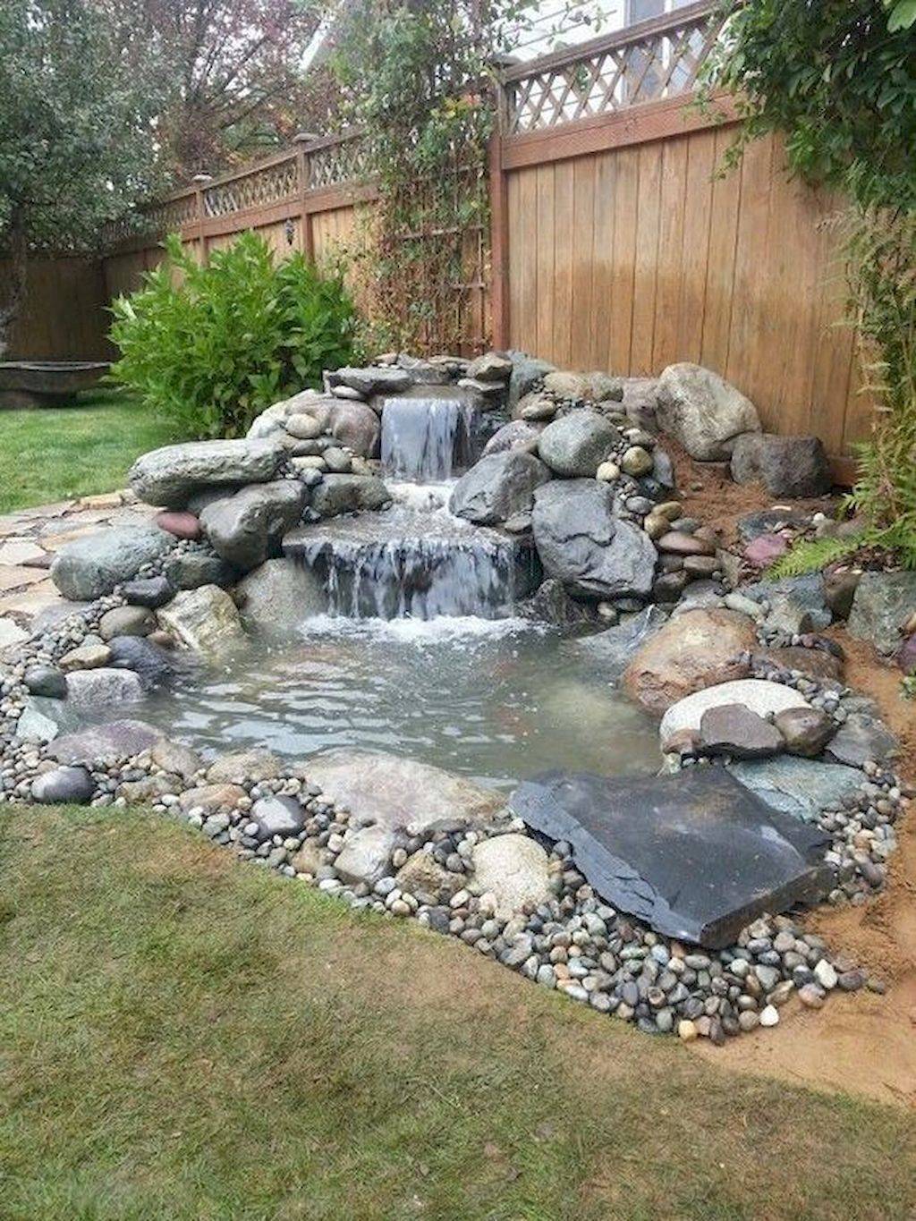 Great Backyard Pond Waterfall Ideas