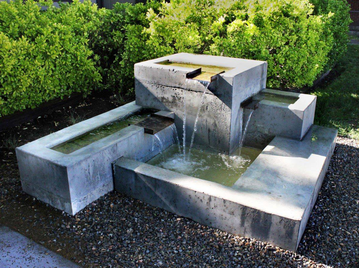 Ultra Modern Triad Outdoor Water Fountain Kinsey Garden Decor
