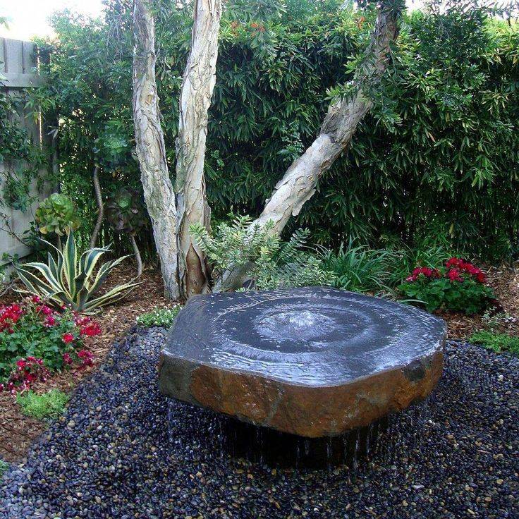 Lighted Rock Fountain