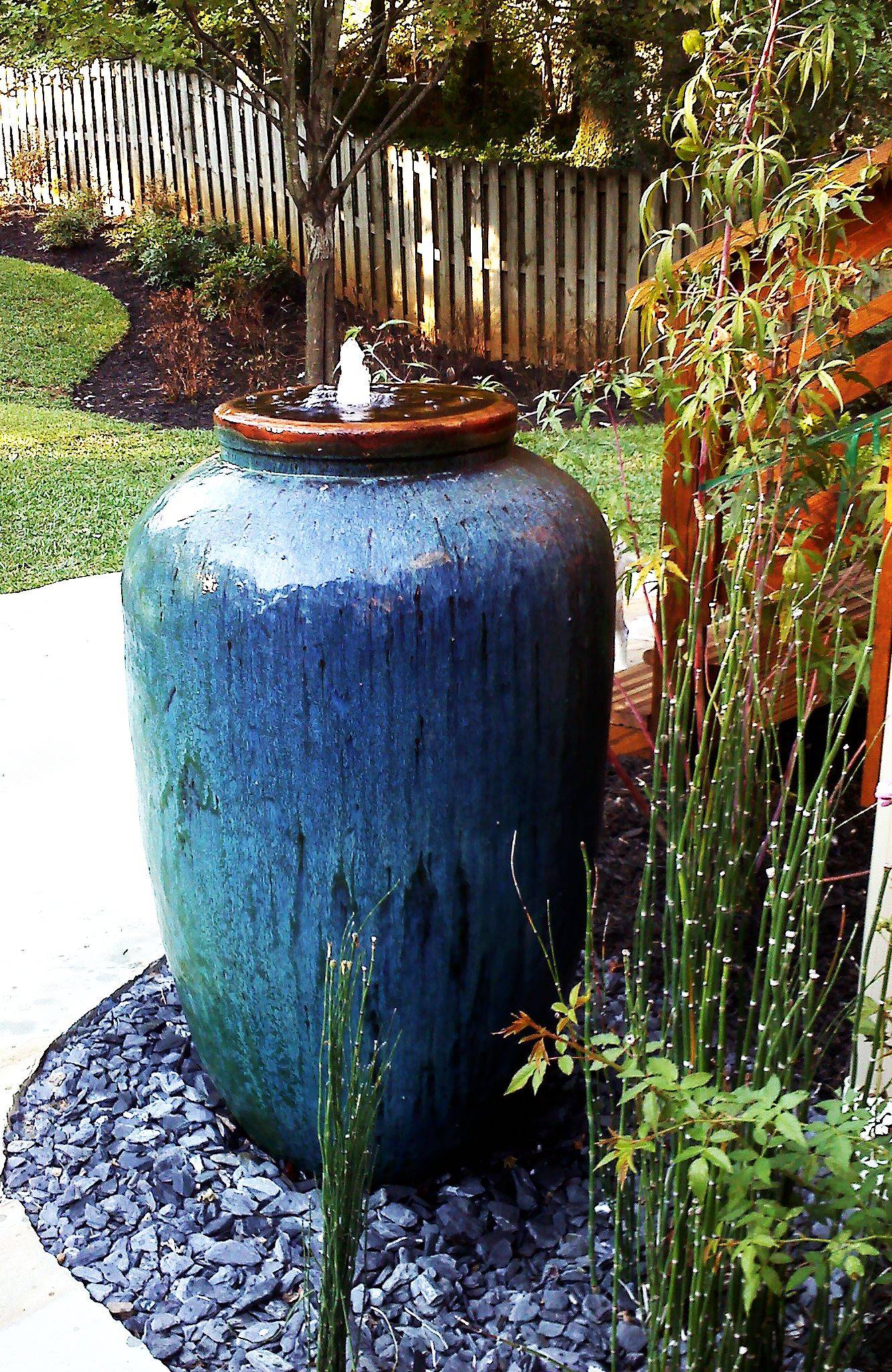 Small Stacked Slate Urn Fountain Kit