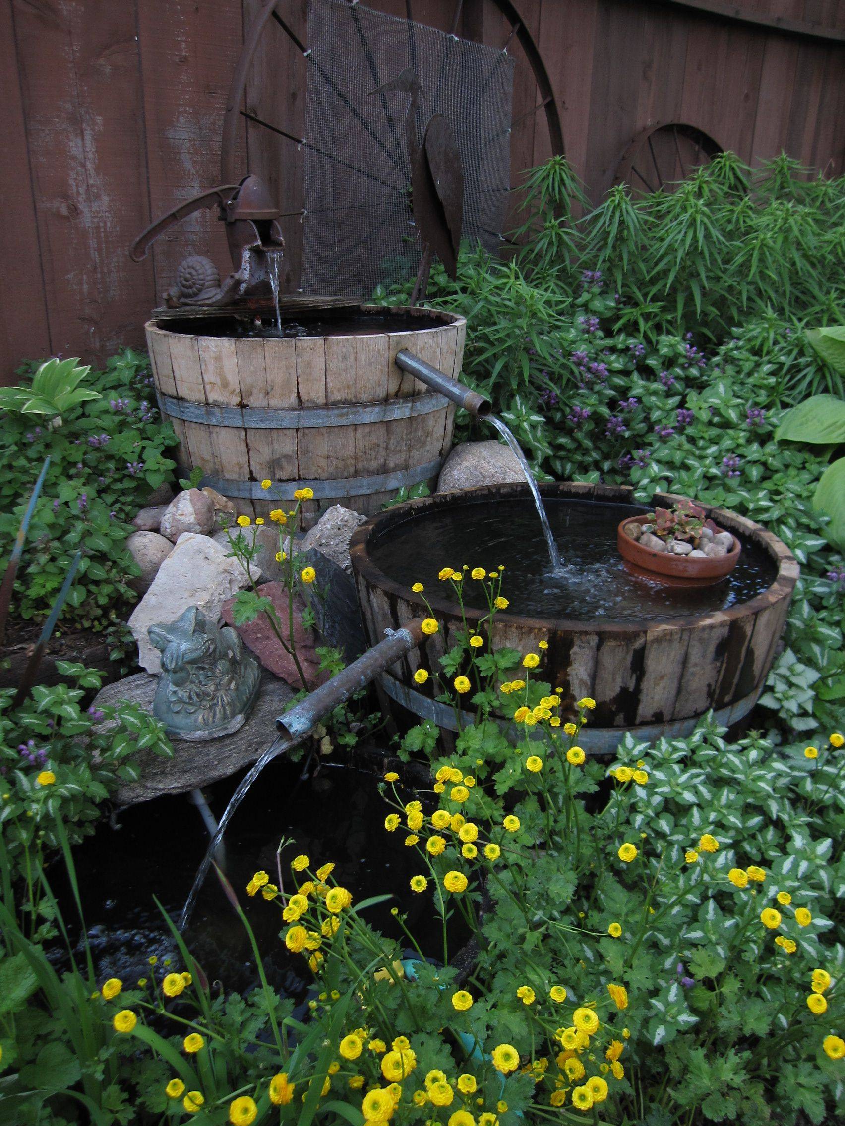 King Barrel Whiskey Barrel Fountain
