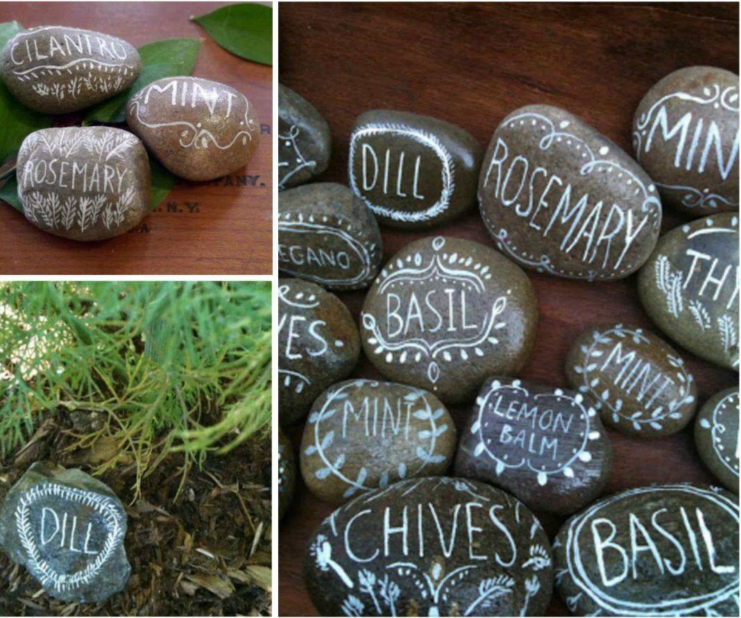 Painted Rocks Vegetable Garden Markers