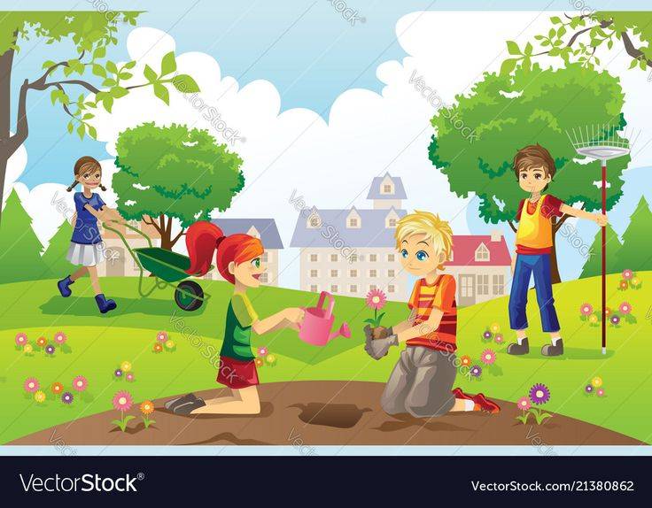 Cartoons Illustrations Storyboards And Animations Kids In Garden