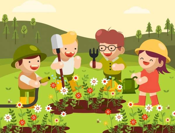 A Vegetable Garden Stock Vector