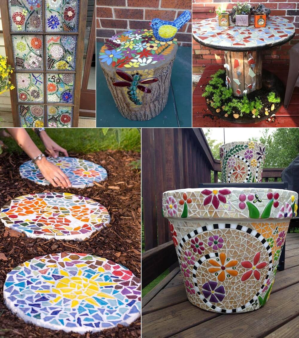 Mosaic Garden Table New Top