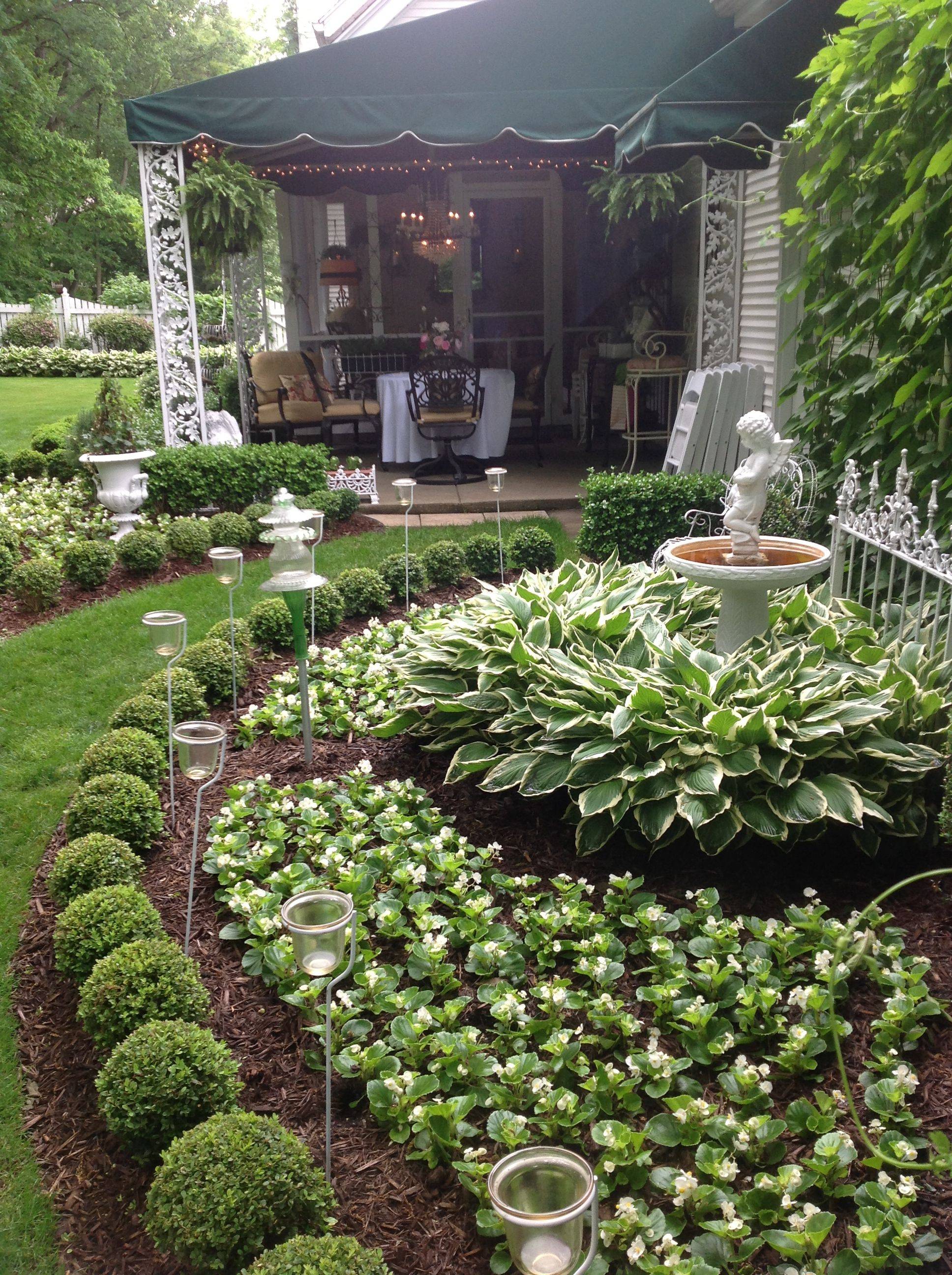 Green And White Formal Garden
