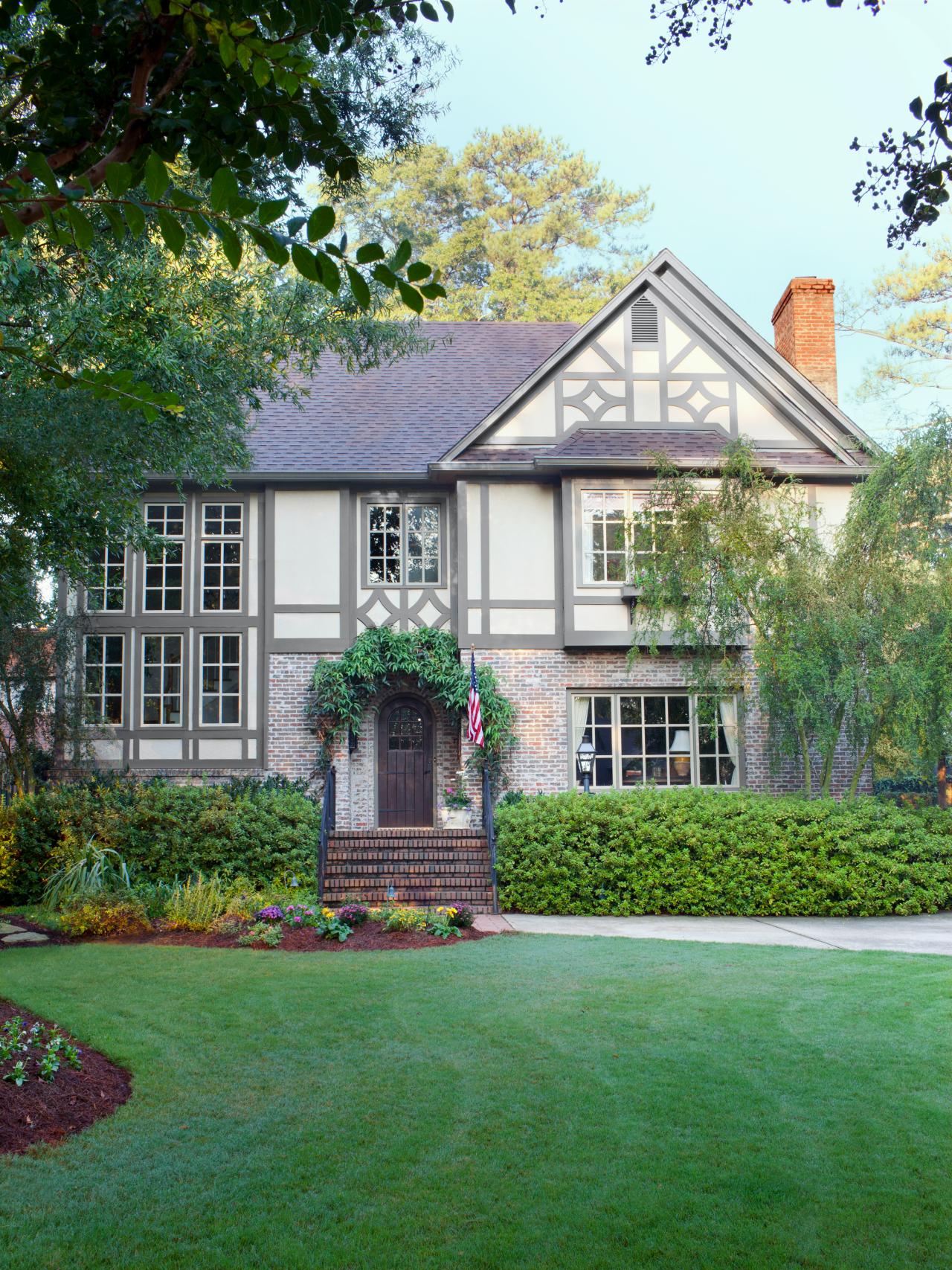 English Tudor Garden Traditional Landscape Providence