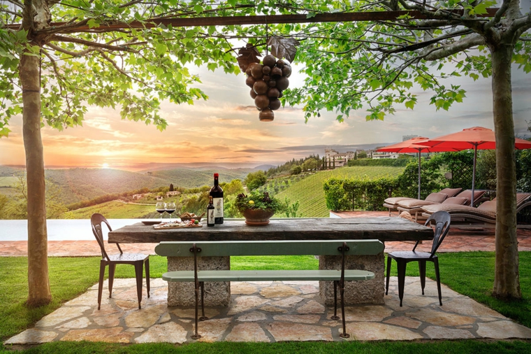 Terraced Landscape Patio Decoration Landscaping Ideas Terrace Design