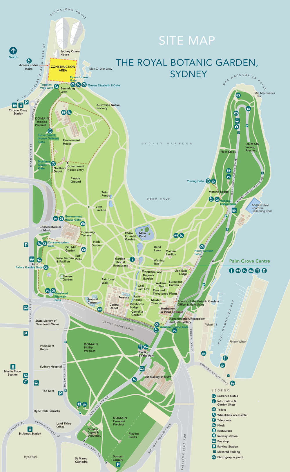 Royal Botanic Gardens Sydney Map