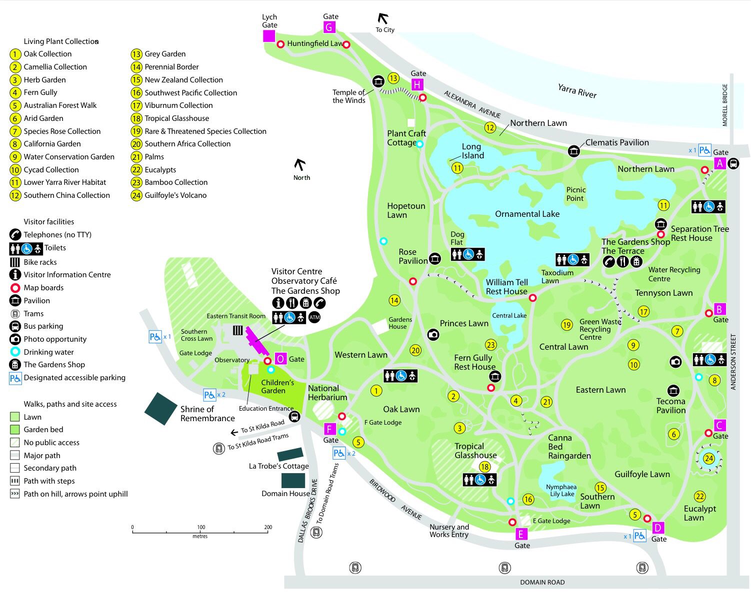 Royal Botanic Gardens Sydney Map