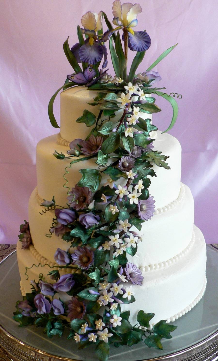 Elegant Garden Wedding Cake Chic Vintage Brides Chic Vintage Brides