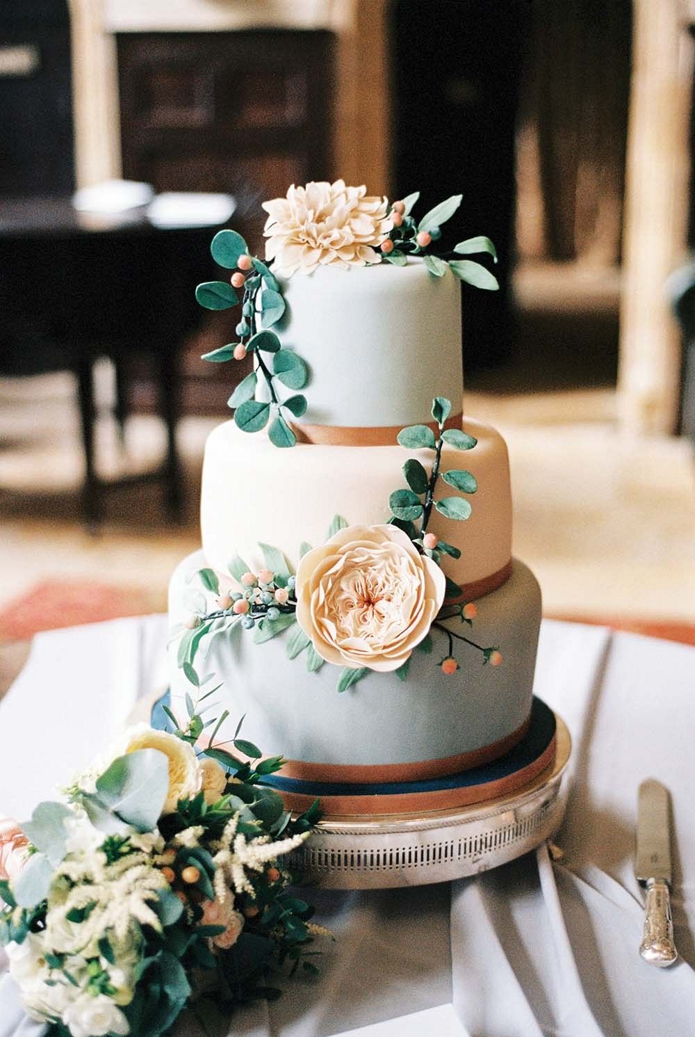 White Buttercream Wedding Cake Garden Roses