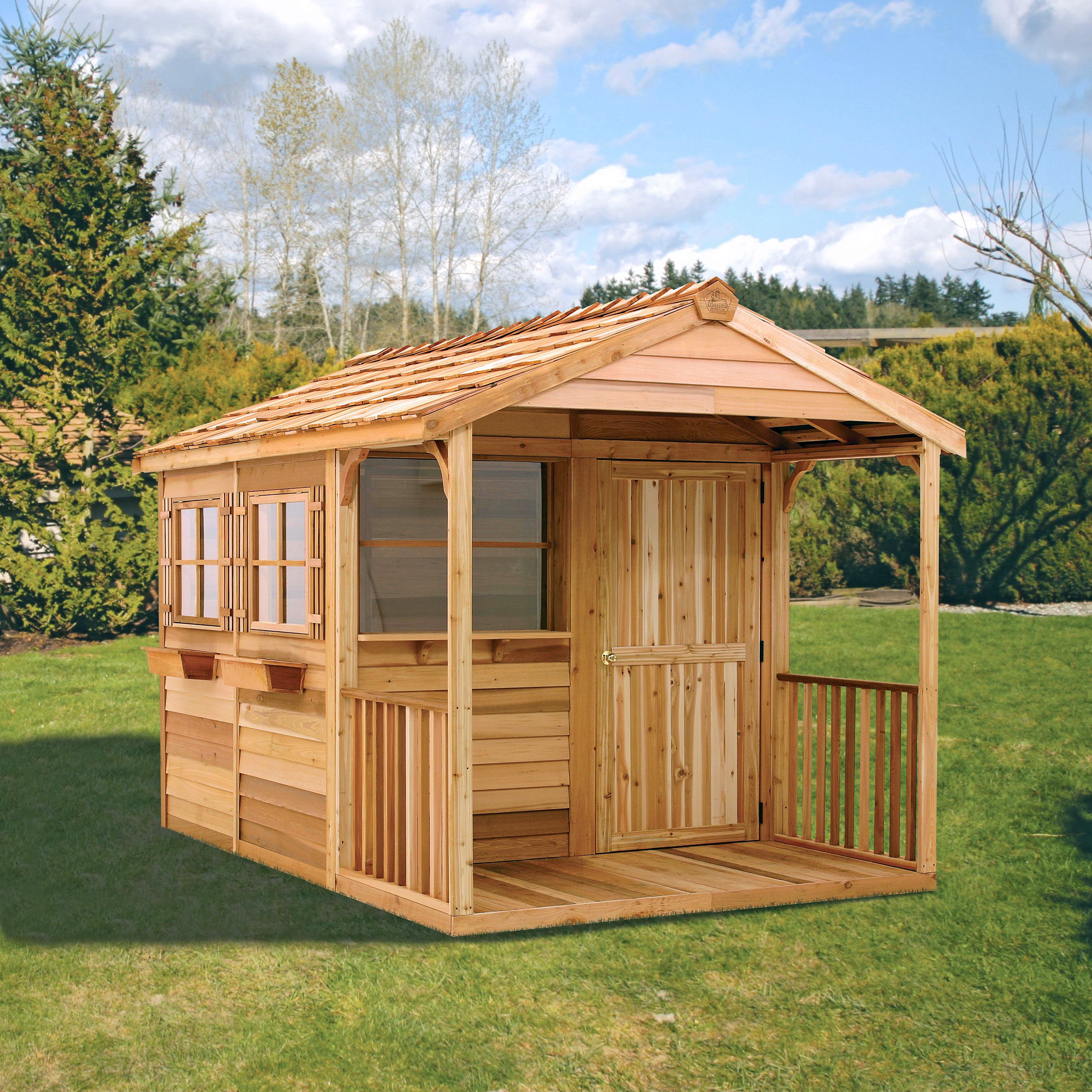 Rowlinson Playaway Kids Wooden Playhouse