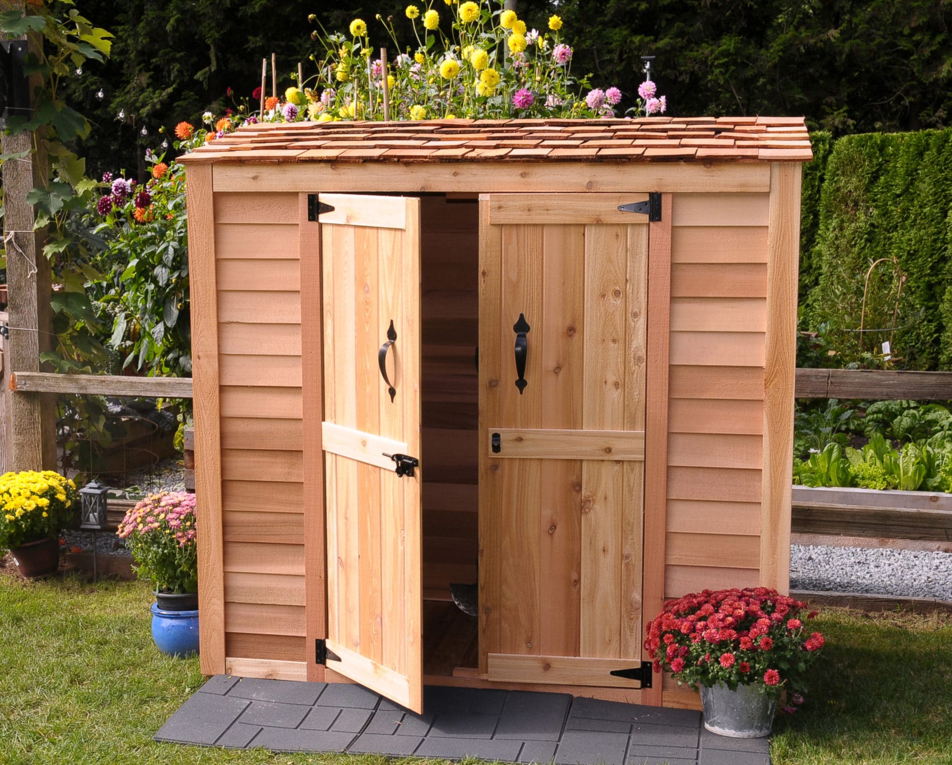Small Cedar Fence Picket Storage