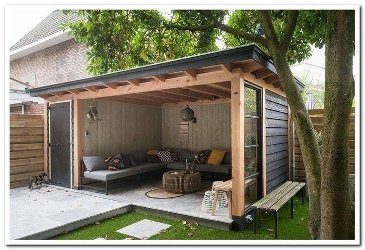Stylish Contemporary Iroko Hardwood Garden Building Shed Storage