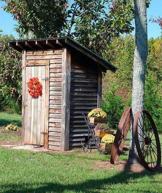 Wooden Outhouse Storage
