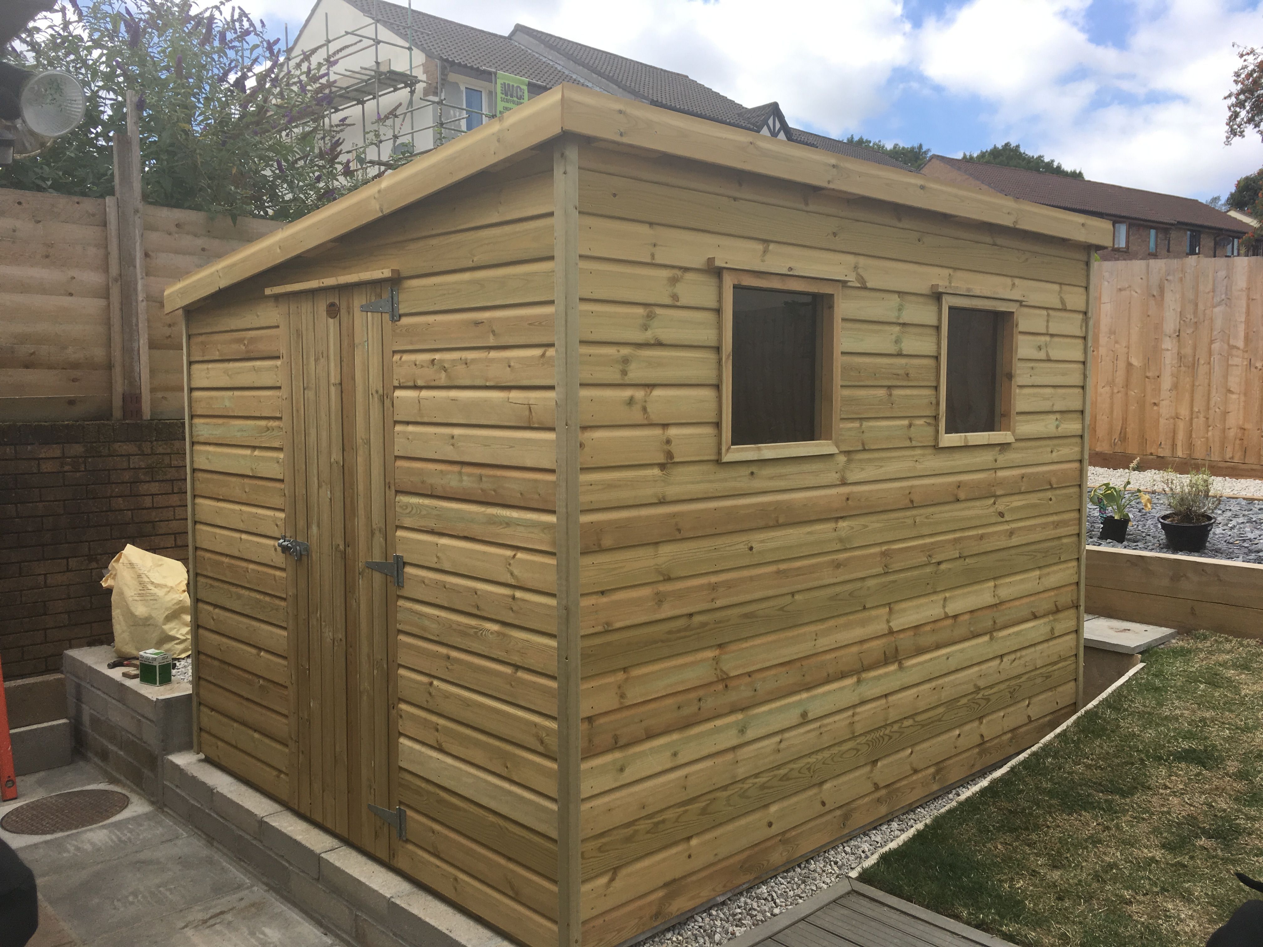 X Caldey Pent Shiplap Wooden Shed Departments