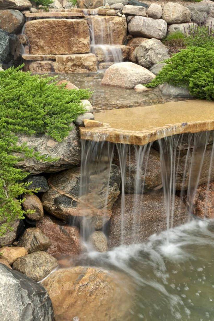 Amazing Backyard Waterfall And Pond Landscaping Ideas