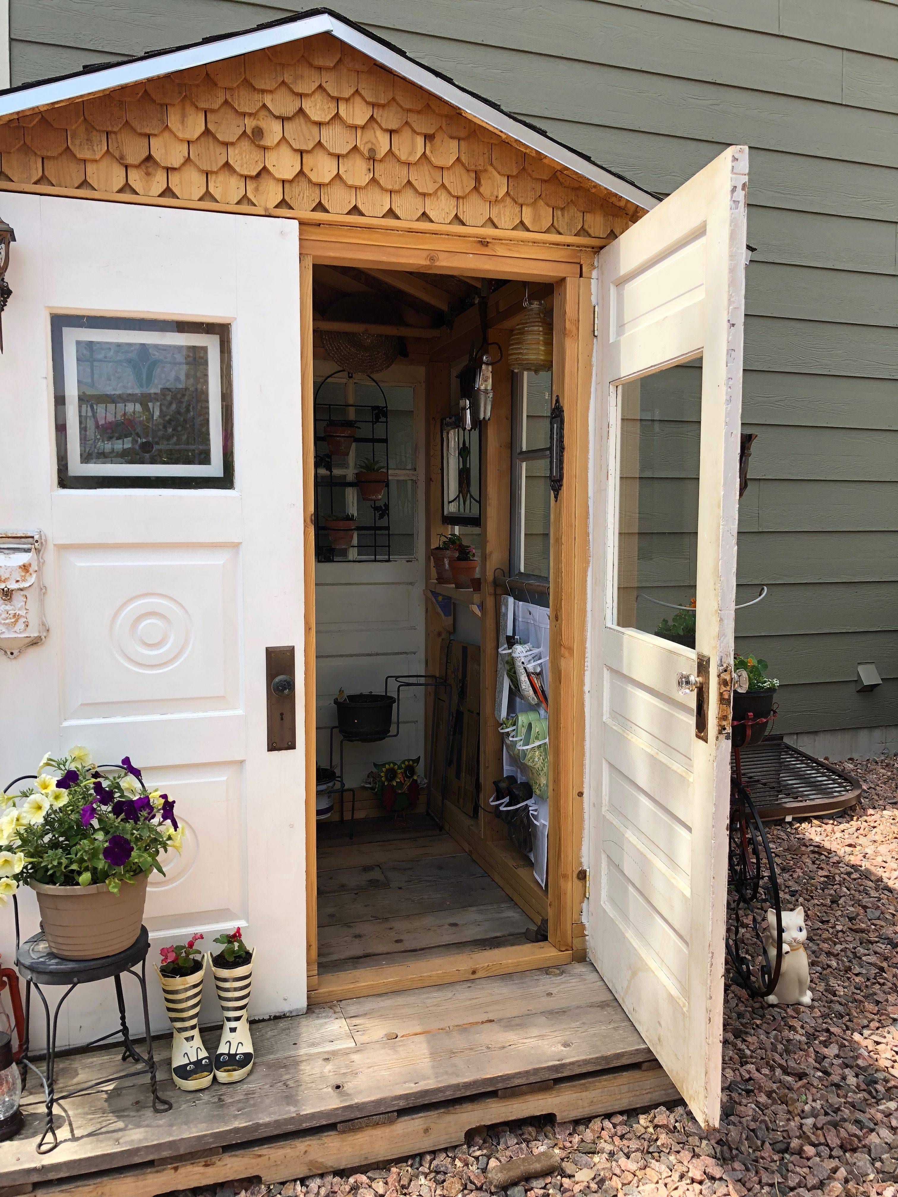 Recycled Door Garden Shed