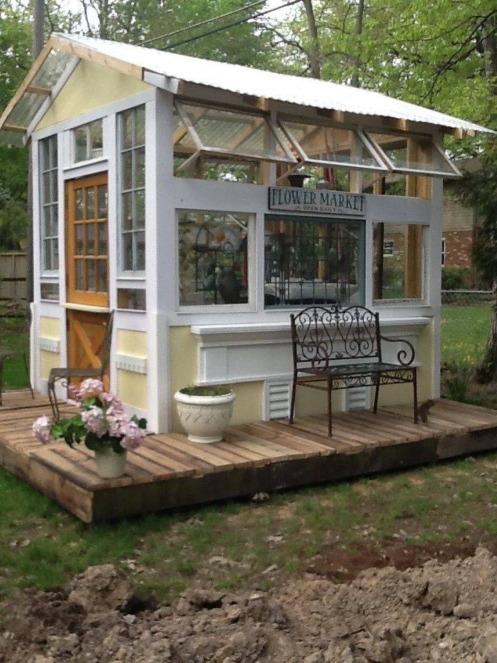 An Old Window Greenhouse Garden Therapy
