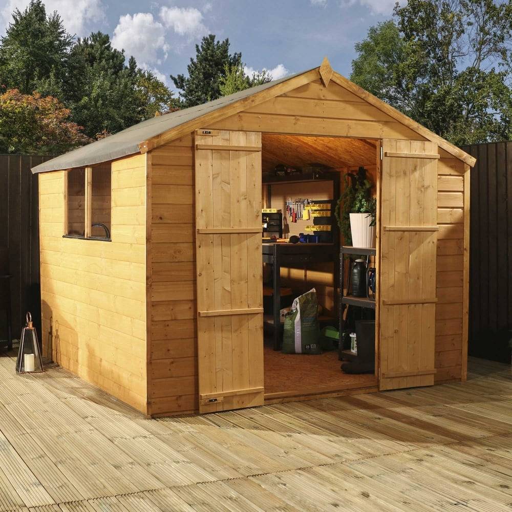 X Windsor Shiplap Double Door Pent Wooden Garden Shed M X M