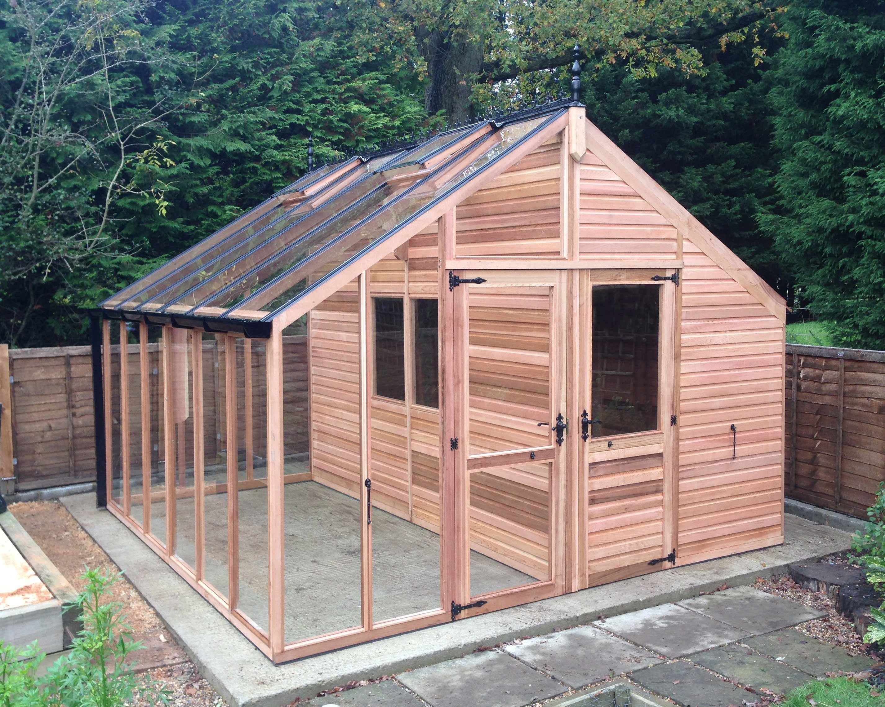 Greenhouse Garden Shed Combination Halbc
