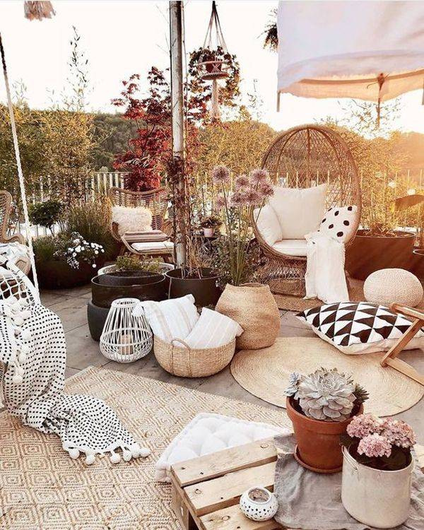 Cute Bohemian Garden Design Ideas