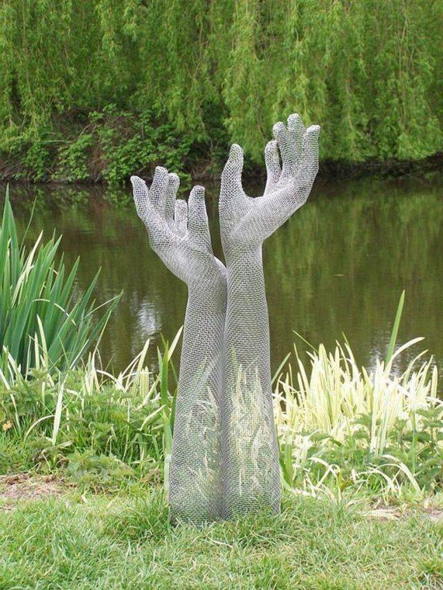 Engage Modern Art Stone Statue Large Garden Sculpture