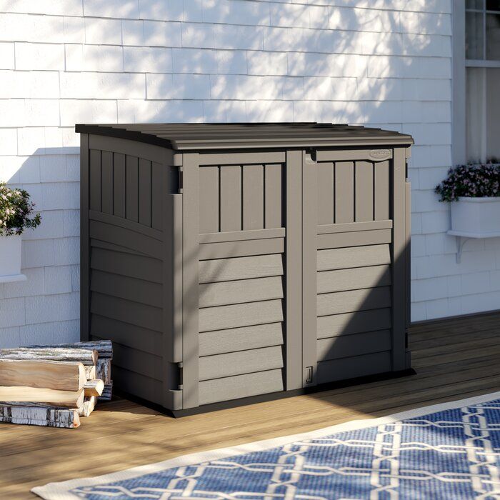 Review Keter Fusion Wood Plastic Outdoor Composite Storage Shed