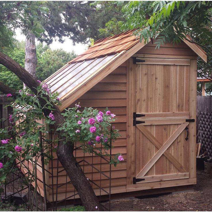 X Spacesaver Red Cedar Wood Double Door Garden Shed Sams Club