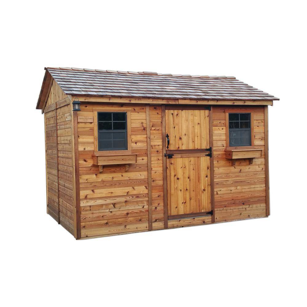 Good Quality Strong Cedar Red Garden Shed