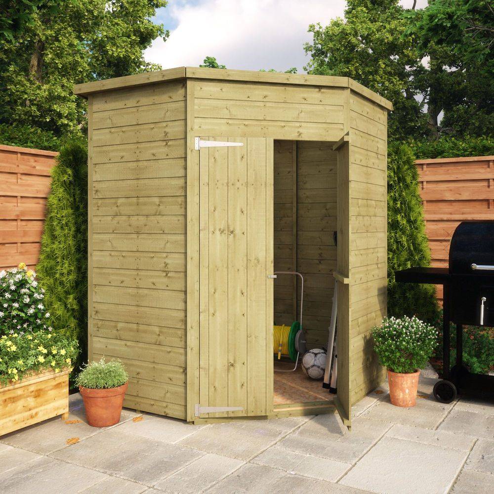 A Corner Garden Shed Or Small Summerhouse Available Painted The