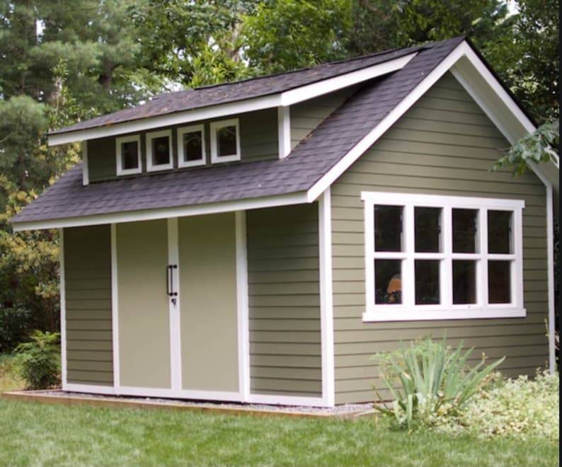 X Garden Shed Plans Storage Workshop House Blueprints Etsy