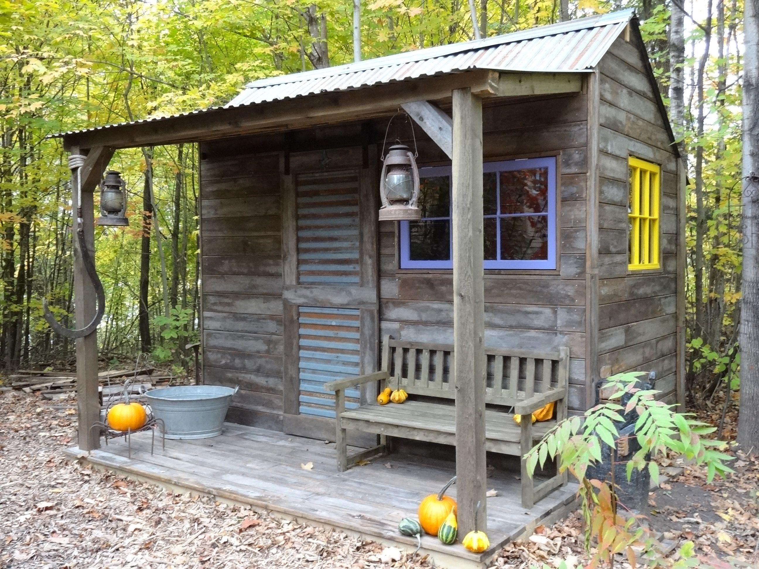 An Old Metal Shed Exterior Shed Exterior