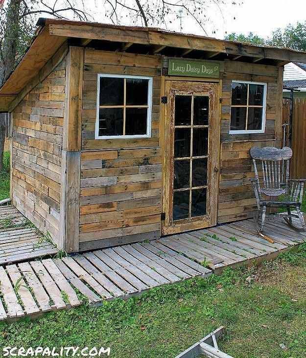 18 DIY Pallet Garden Shed Ideas To Try This Year SharonSable