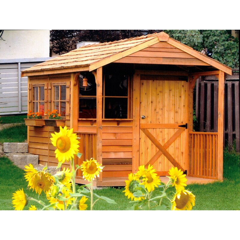D Solid Wood Garden Shed