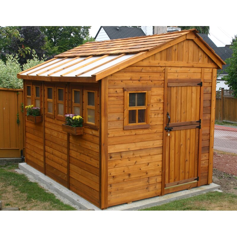 D Solid Wood Garden Shed
