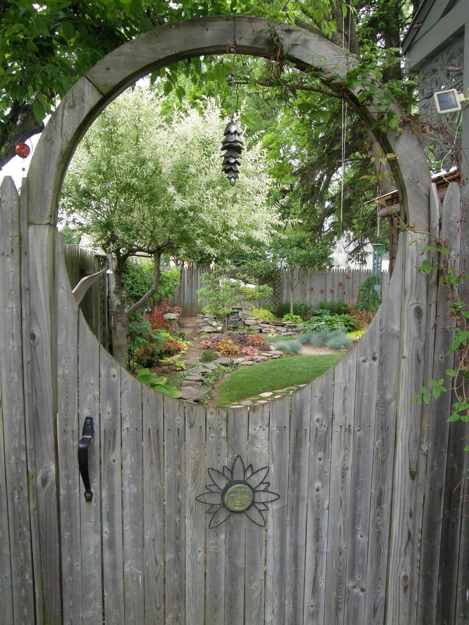 Rustic Wooden Wedding Arch Moon Gate