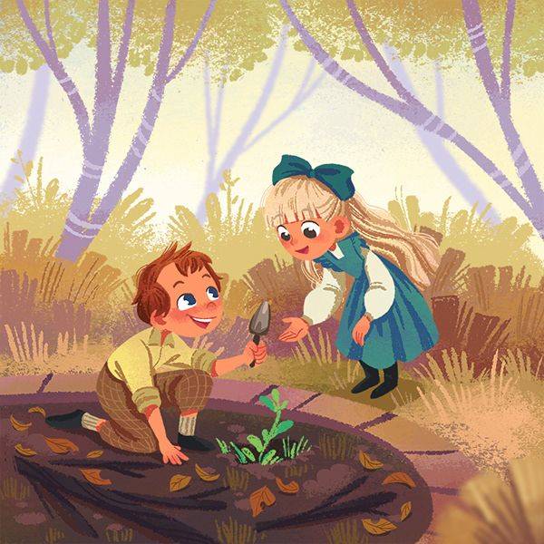 Inga Moore Garden Illustration